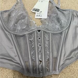 H&M Silver Lace Bustier